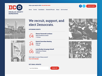 The DCD Website brand candidates democrats events march midwest politics ui vote website