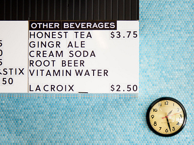 You can get La Croix at the Dundee for $2.50 film la croix letters neon nonprofit signage theater typogaphy