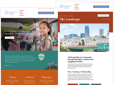 Community Foundation Website brand city community nonprofit omaha photography rwd ui web design website