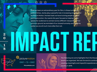 Impact Report america annual report brand film graphic design impact layout