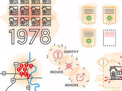 Lead and My Community brand community document graphic design home icons identity illustration map nonprofit web