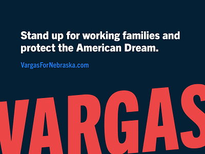 VARGAS america brand campaign candidate logo politics trade gothic