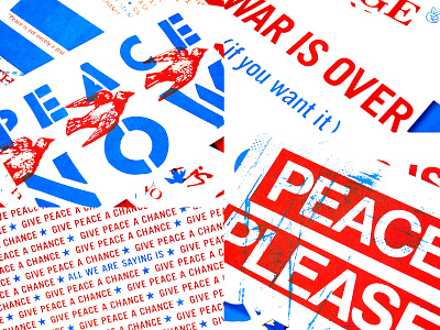 PEACE NOW america graphic design peace postcard screenprint stars stencil texture type