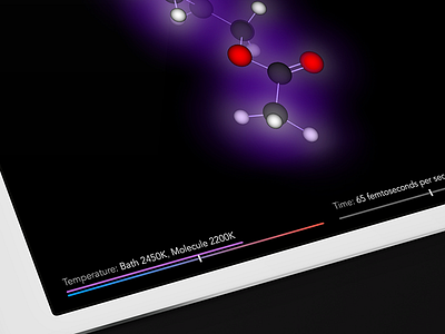 Playing with molecules app dashboard ipad iphone mobile product simulator tool ui