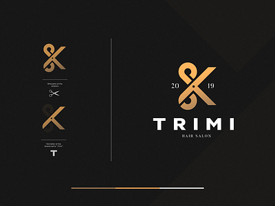 Barbershop Logo | Trimi barber barber logo barber shop barbershop brand brand design brand identity branding branding design hair hair salon haircut hairdresser hairstyle type typeface typo typogaphy typography visual identity