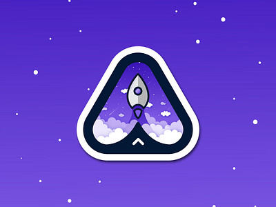 Rocket Ship Sticker