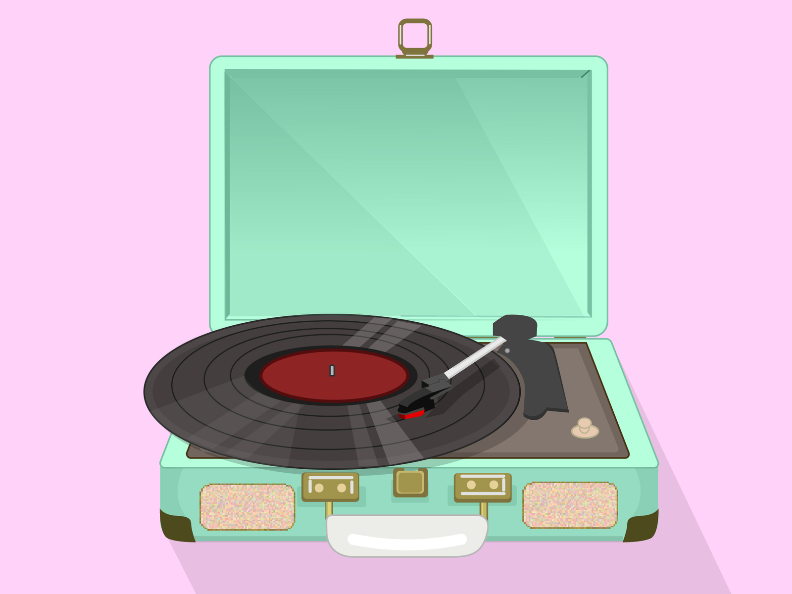 Record Player design flat design graphic design illustration record player vector vinyl