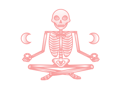 Peace of Mind Skeleton brand branding design gradient graphic design illustration illustrator skeleton vector