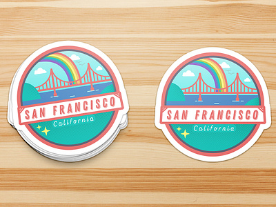 San Francisco Sticker Design badge badgedesign branding design flat flat design graphic design illustration illustrator san francisco vector vector graphics