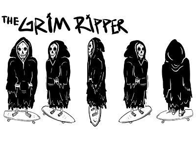Character Turnaround character characterdesign grim reaper illustration illustrator