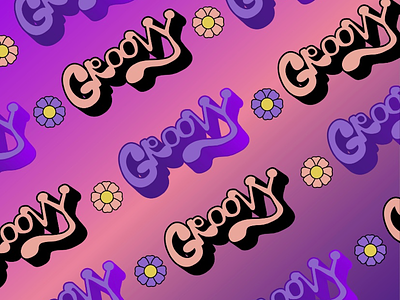 Groovy Pattern color design type typography