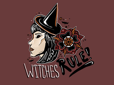Witches Rule creeptober halloween illustration photoshop witches