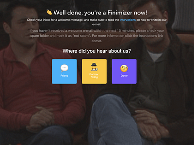 Finimize.com – Thank you page