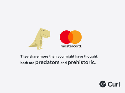 "Mastercard scams" - Paywithcurl ad branding illustration typography vector