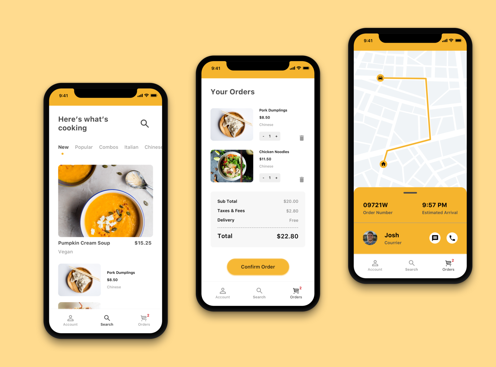 Meal Order / Delivery mobile app concept by Josh Acorda on Dribbble
