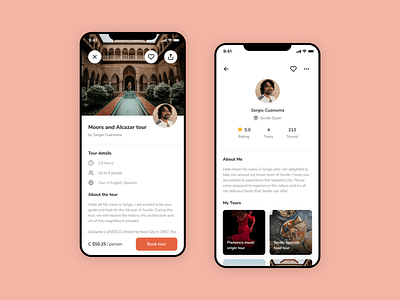 Tour App Concept app design mobile tourism travel ui ux
