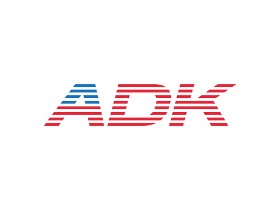 ADK USA adirondacks adk simple stripes type typography usa