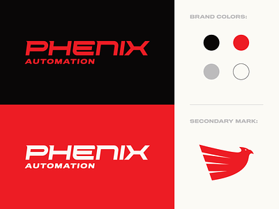 Phenix Automation branding concept identity industrial logo logomark logotype