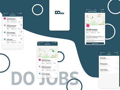 DO Jobs app branding design design app job app job board mobile app design ui ux