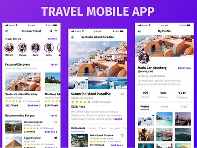 Travel App design app mobile app design social app travel agency travel app ui ux