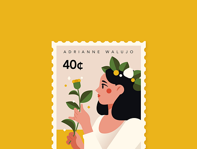 Lady Stamp classy design editorial female illustration illustrator minimalist vector