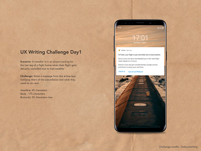 Daily UX Writing Challenge Day1 challenge content dailychallenge day1 design mobile notifications ux uxdesign uxwriting