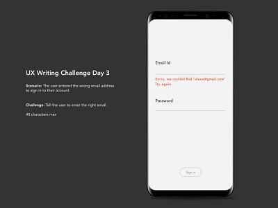 Daily ux writing challenge - Day 3 content microcopy uidesign uxdesign uxwriting