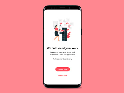 Recovery screen app error page mobile uidesign ux ux design uxdesign uxui uxwriting