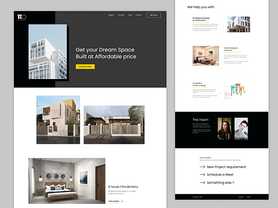 Homepage - Architecture website architect architecture black building gallery grey homepage landing minimal showcase ui ux website yellow