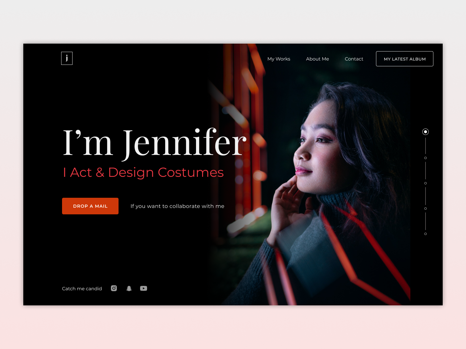 Personal portfolio website by ux.sathish on Dribbble