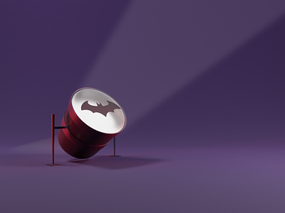 Bat Signal 3d batman blender illustration light