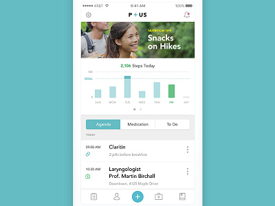 Plus App concept app chart concept design fitness health icons ios schedule ui