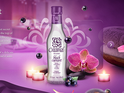 Creamel berry design drink illustration product promotional web
