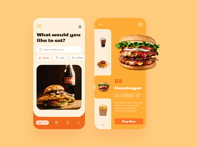 Mcdonald's app ui