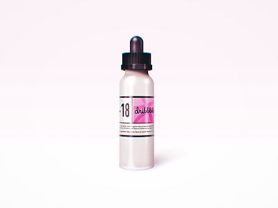 PG-18 eLiquid in dribbble style 18 bottle eliquid icon ios light mac pink vape