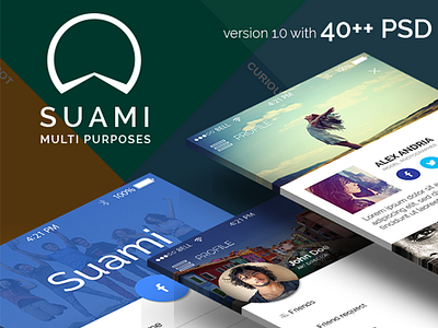 Suami - Multi purpose PSD app template app multi psd suami template theme
