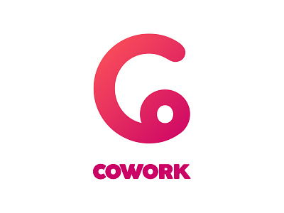 Cowork logo project gradients graphic design logo project