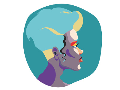 Profile pic must be a profile colorful contemporary design drawing graphic design illustration illustrator project woman