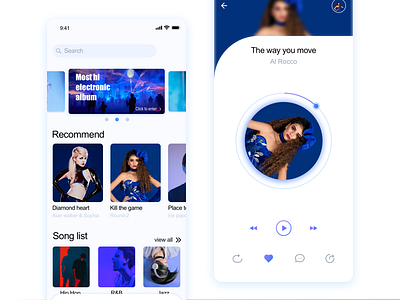 Music Concept app ui ux 图标 应用 设计