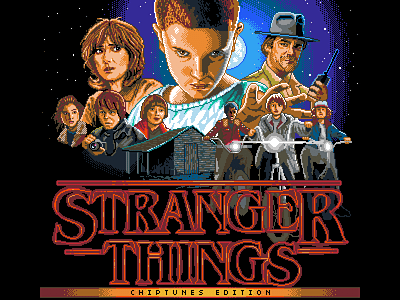 Stranger Things Chiptunes Edition 8bit art game illustration netflix pixel pixelart retro series stranger things tv