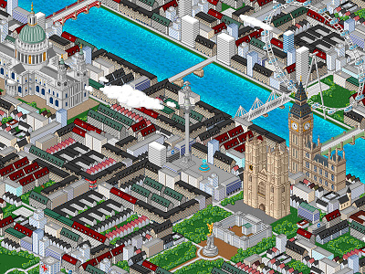 Pixel-London 8bit ben britain city game ghostcontrol london parliament pauls pixel retro