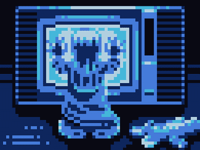 Poltergeist 80s art blue ghost girl illustration lores movie pixel pixelart poltergeist retro teddy tv