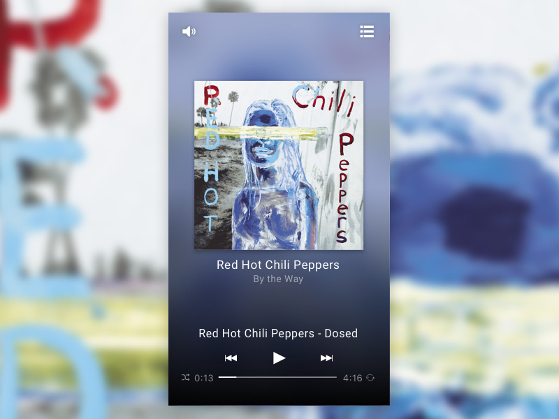 Music mobile UI ux ui music ux music interface red hot red hot chilli peppers music mobile ui music ui playlist music mobile mobile music