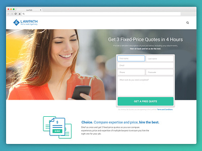 LawPath Quick Notes landing page land web landing landing page law law website lawyer quote web web development web page webpage website