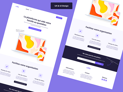 [LANDING PAGE] Célia, Daily organizer. SaaS design figma landing page product product design saas ui ux