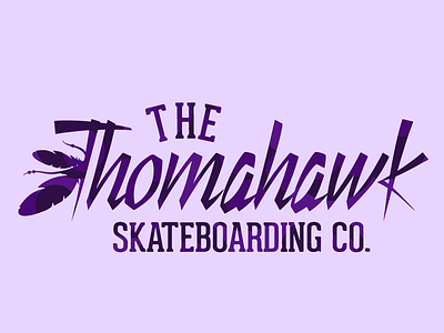 Tomahawk Skateboarding adobe brandid branding illustrator illustrator cc logo purple