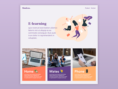 [UI Design] Home Page - E-Learning app branding design flat flat design identity interface minimal sketchapp typography ui ui design uidesign uiux ux ux design web website