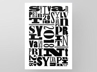 Poster SYLVANPRINT graphic poster print typography