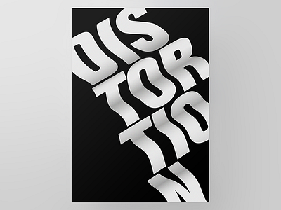 Poster DISTORTION graphic poster print typography