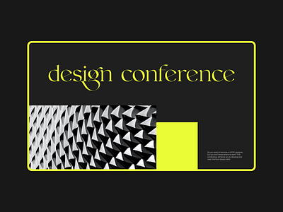 Design Conference Concept app art clean composition dark theme design font grid homepage landing page minimal minimalistic mobile swiss design typography ui visual web website